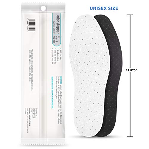 Comfort Zone Odor Stopper Cushion Insoles, for Men and Women, Fights Foot Odo...