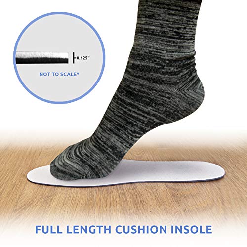 Comfort Zone Odor Stopper Cushion Insoles, for Men and Women, Fights Foot Odo...
