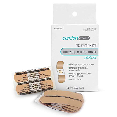 Comfort Zone One Step Wart Remover Strips, Maximum Strength Salicylic Acid Wa...