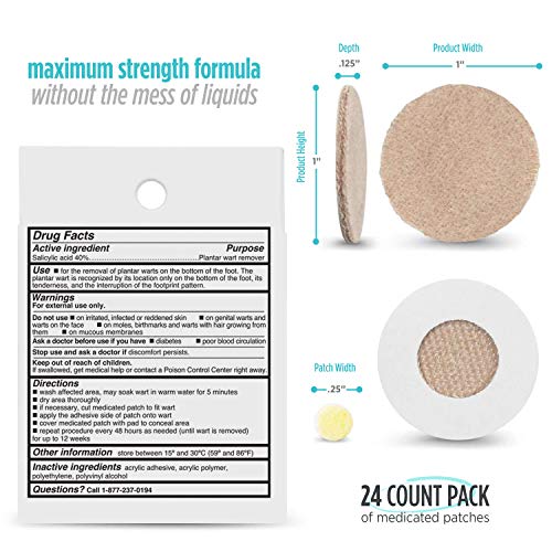Comfort Zone Plantar Wart Remover Kit, Maximum Strength Salicylic Acid Medica...