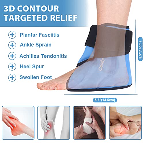 Comfpack Heel Ice Pack for Injuries Reusable, Hot Cold Therapy Ankle & Foot I...