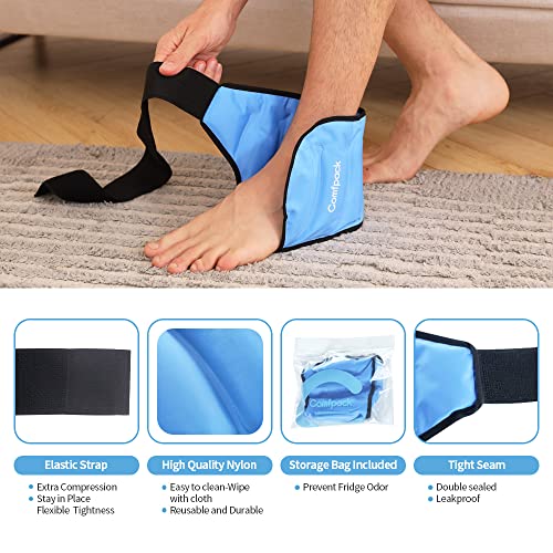 Comfpack Heel Ice Pack for Injuries Reusable, Hot Cold Therapy Ankle & Foot I...