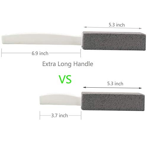 Comfun Pumice Stone for Toilet Cleaning with Extra Long Handle 2 Pack