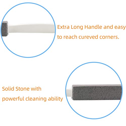 Comfun Pumice Stone for Toilet Cleaning with Extra Long Handle 2 Pack