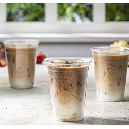 [100 Pack - 16 oz.] Crystal Clear PET Plastic Cups