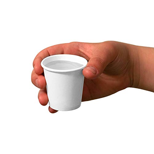[300 Count] 3 oz. White Paper Cups, Small Disposable Bathroom, Espresso, Mout...