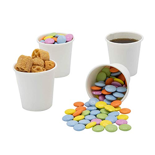 [300 Count] 3 oz. White Paper Cups, Small Disposable Bathroom, Espresso, Mout...