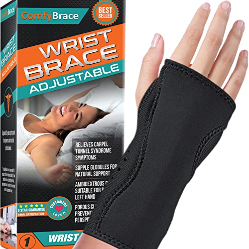 Night Wrist Sleep Support Brace - Fits Both Hands - Cushioned to Help With Ca...