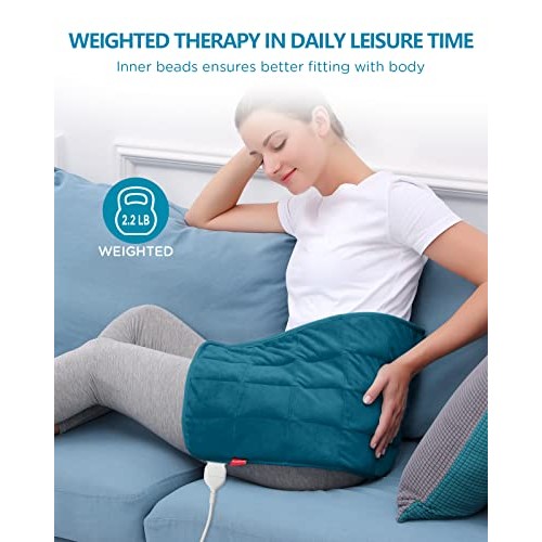 Comfytemp Full Weighted Heating Pad, Electric Heating Pad for Back Pain Relie...