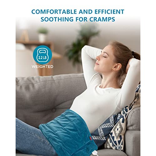 Comfytemp Full Weighted Heating Pad, Electric Heating Pad for Back Pain Relie...