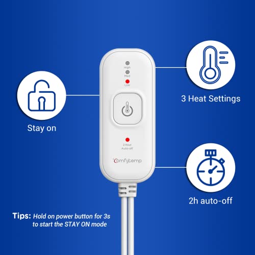 Comfytemp Heating Pad for Back Pain Relief, Electric Menstrual Heating Pad wi...