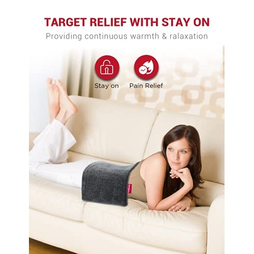 Comfytemp Heating Pad for Cramps, Upgraded Large Electric Heat Pad with 9 Hea...