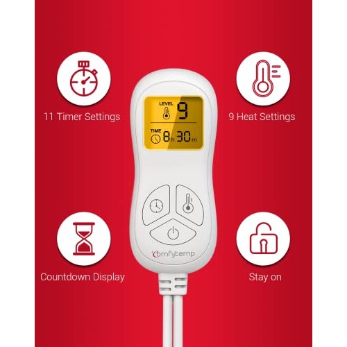 Comfytemp Heating Pad for Cramps, Upgraded Large Electric Heat Pad with 9 Hea...