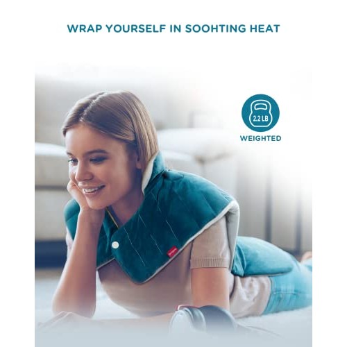 Comfytemp Weighted Heating Pad for Back Pain Relief, 22"x33" XXL Large Electr...