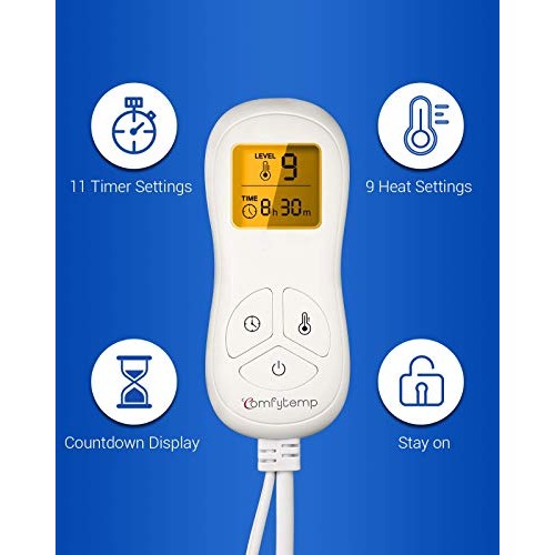 Heating Pad, Comfytemp Electric Heating Pad for Back Pain Relief, 12 x 24In X...