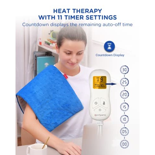 Heating Pad, Comfytemp Electric Heating Pad for Back Pain Relief, 12 x 24In X...