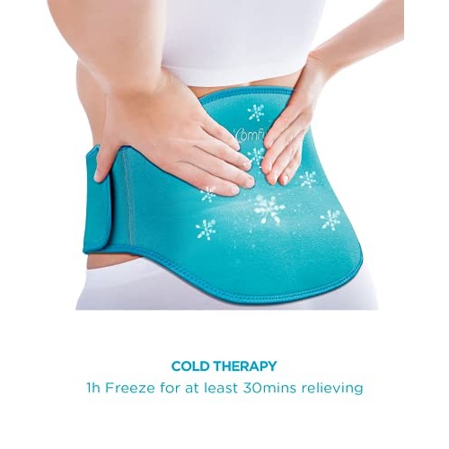 Ice Pack for Back Pain Relief, Comfytemp Reusable Gel Back Ice Pack with Stra...