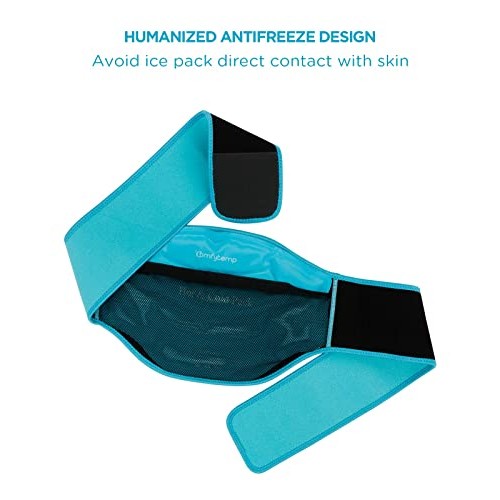 Ice Pack for Back Pain Relief, Comfytemp Reusable Gel Back Ice Pack with Stra...