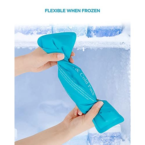 Ice Pack for Back Pain Relief, Comfytemp Reusable Gel Back Ice Pack with Stra...