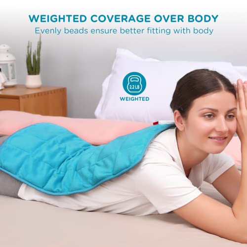 Weighted Heating Pad, Comfytemp 12x 24" Electric Heating Pad for Back Pain Re...