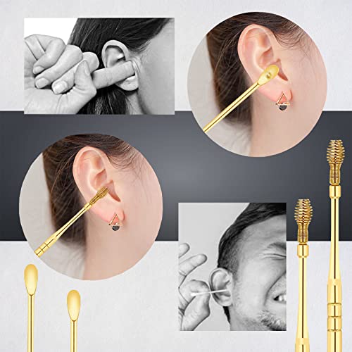 Innovative Spring Earwax Cleaner Tool Set, 6Pcs 360°Spiral Design Earwax Remo...
