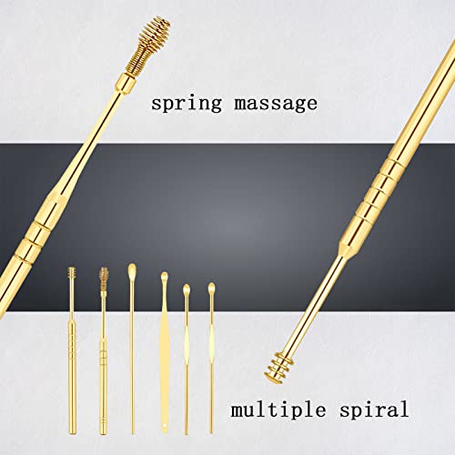 Innovative Spring Earwax Cleaner Tool Set, 6Pcs 360°Spiral Design Earwax Remo...
