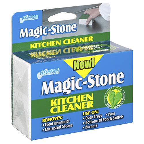Compac Home Magic-Stone Kitchen Cleaner Scrub - 2-Sided Scouring Brick/Sponge...
