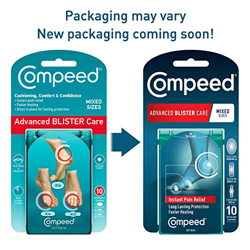 Compeed Advanced Blister Care 10 Count Mixed Sizes Pads (2 Packs), Hydrocollo...