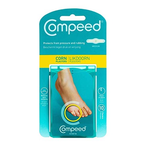 Compeed Corn Plasters, Advanced Corn Care Cushions, 10 Count Corn Toe Pads (2...