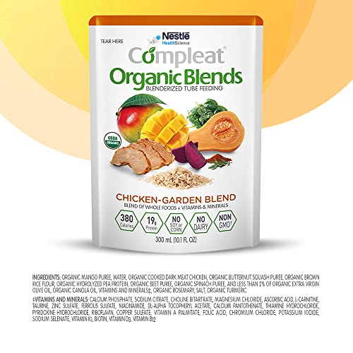 Compleat Organic Blends Chicken-Garden, 10.1 fl oz Pouch, 24 Count