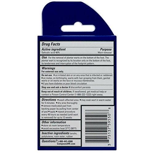 Compound W Maximum Stregth One Step Plantar Foot Pads 20 ea