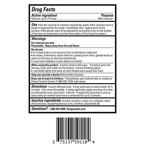 Compound W Maximum Strength Fast Acting Liquid Wart Remover, 0.31 fl oz