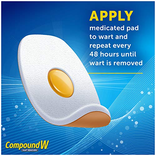 Compound W Maximum Strength One Step Plantar Wart Remover Foot Pads, 20 CT, 2...