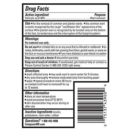 Compound W One Step Pads | Salicylic Acid Wart Remover | 14 Pads | 2 Pack