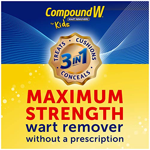 Compound W One Step Wart Remover Strips for Kids, 10 Medicated Strips