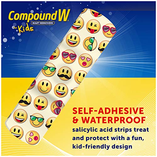 Compound W One Step Wart Remover Strips for Kids, 10 Medicated Strips