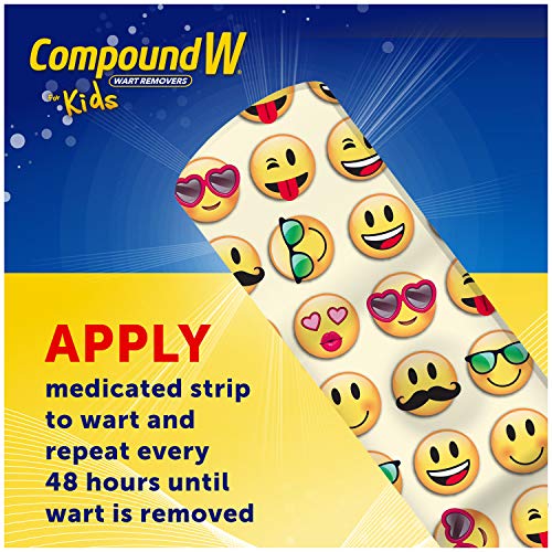Compound W One Step Wart Remover Strips for Kids, 10 Medicated Strips