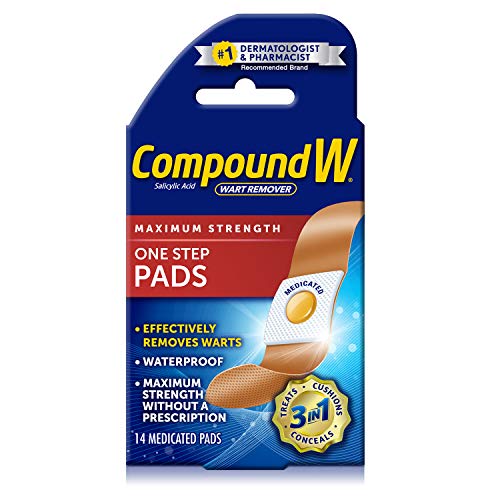 Compound W Wart Remover Maximum Strength One Step Pads, 14 Medicated Pads