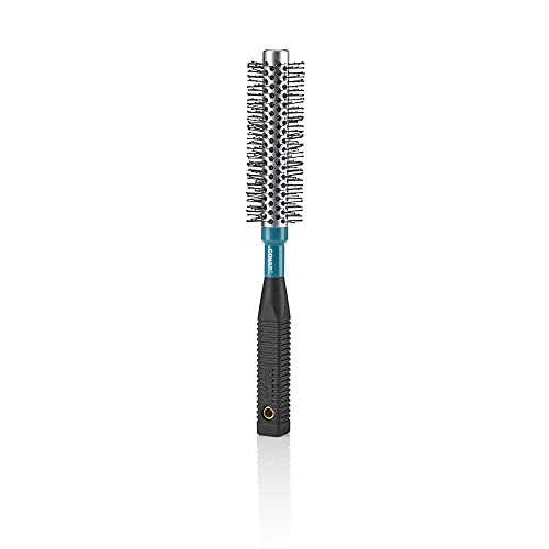Conair 12-Row Small Hot Curling Round Hair Brush with Nylon Bristles and Meta...