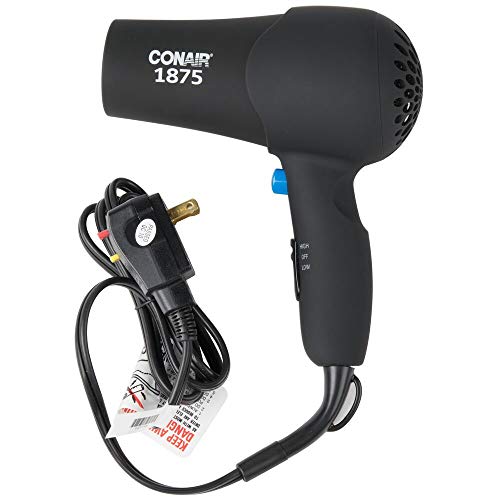 Conair 152B Turbo Black Soft Surface Hair Dryer - 1875W