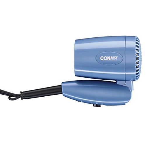 Conair 1600 Watt Compact Hair Dryer with Folding Handle, Dual Voltage Travel ...