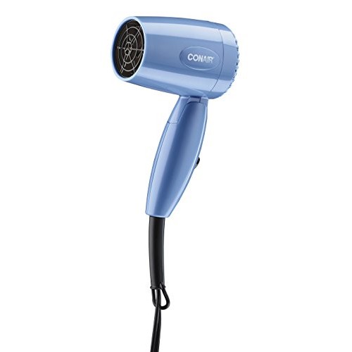 Conair 1600 Watt Compact Hair Dryer with Folding Handle, Dual Voltage Travel ...
