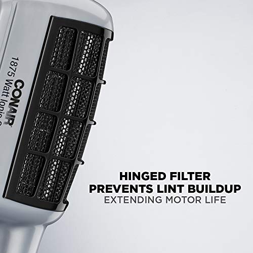 Conair 1875 Watt 3-in-1 Styling Hair Dryer with Ionic Technology and 3 Attach...