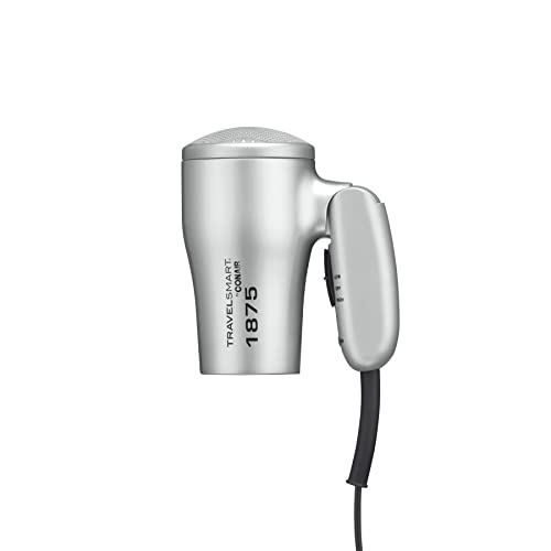 Conair 1875 Watt Compact Dual Voltage Travel Hair Dryer with Folding Handle, ...