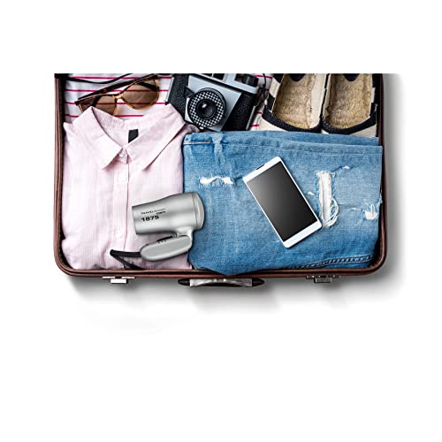 Conair 1875 Watt Compact Dual Voltage Travel Hair Dryer with Folding Handle, ...