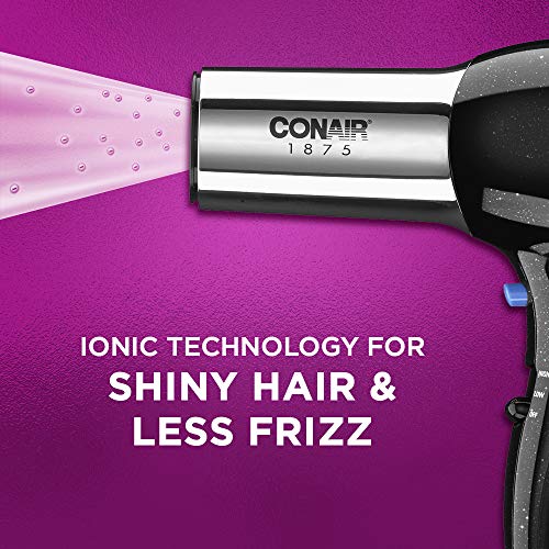 Conair 1875 Watt Full Size Pro Hair Dryer with Ionic Conditioning , Black / C...