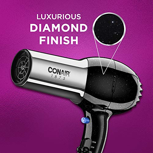 Conair 1875 Watt Full Size Pro Hair Dryer with Ionic Conditioning , Black / C...