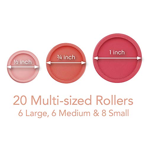 Conair Compact Multi-Size Hot Rollers , Coral, 20 Piece Assortment