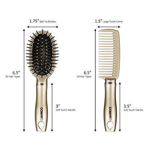 Conair® Detangle & Style 2-Piece Mid-Size Hair Brush and Comb Set Includes 1 ...