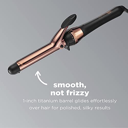 Conair INFINITIPRO BY Titanium 1Inch Curling Iron, Black / Rose Gold, 1 Count